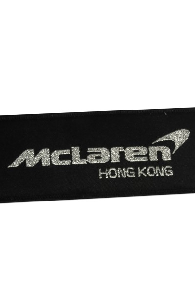 EB013 custom clothing logo computer embroidery rubber bottom weaving woven weaving supplier front view
